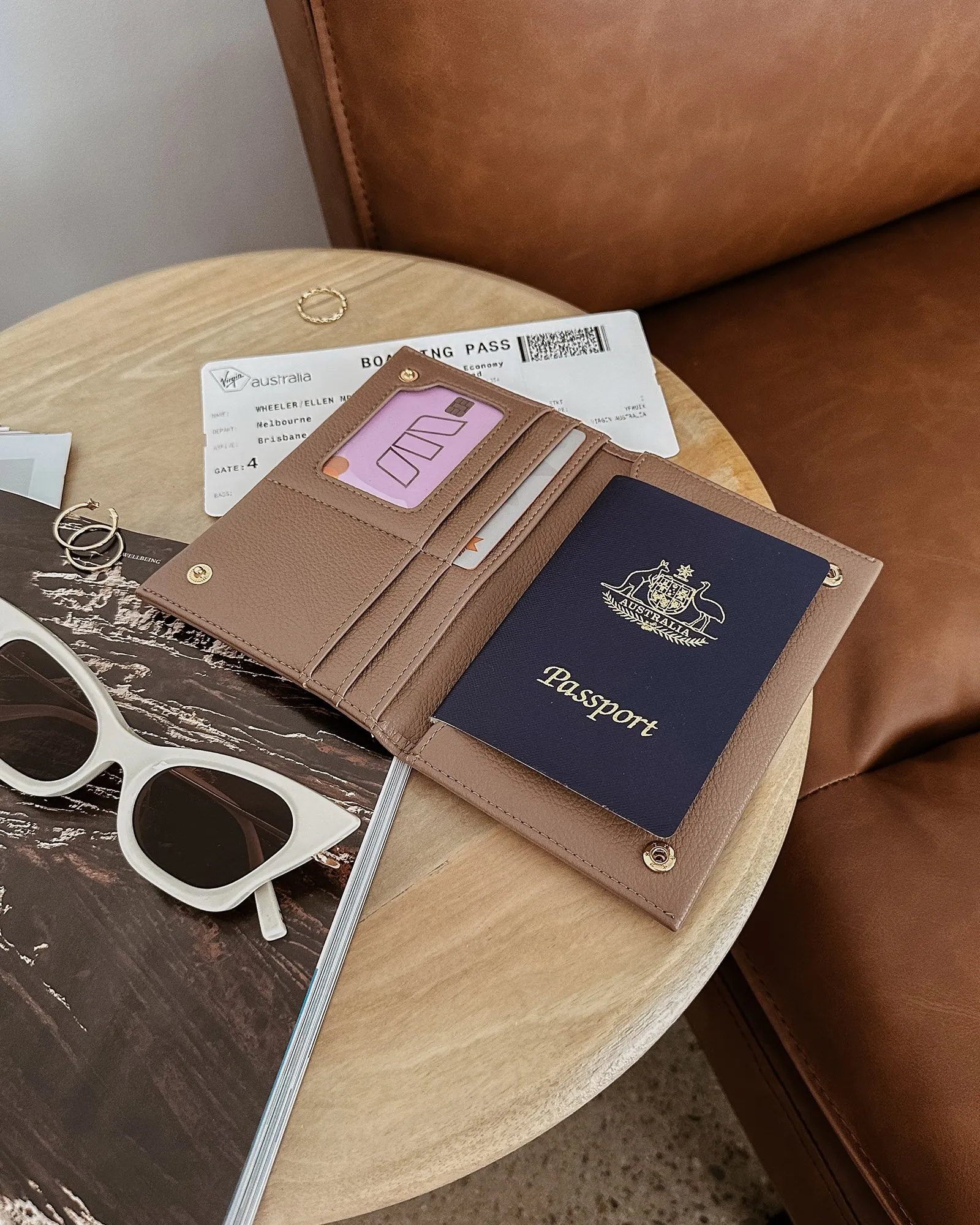 Louenhide Venice Passport Holder - Mocha sold by Boutique with Grace product image thumbnail 5