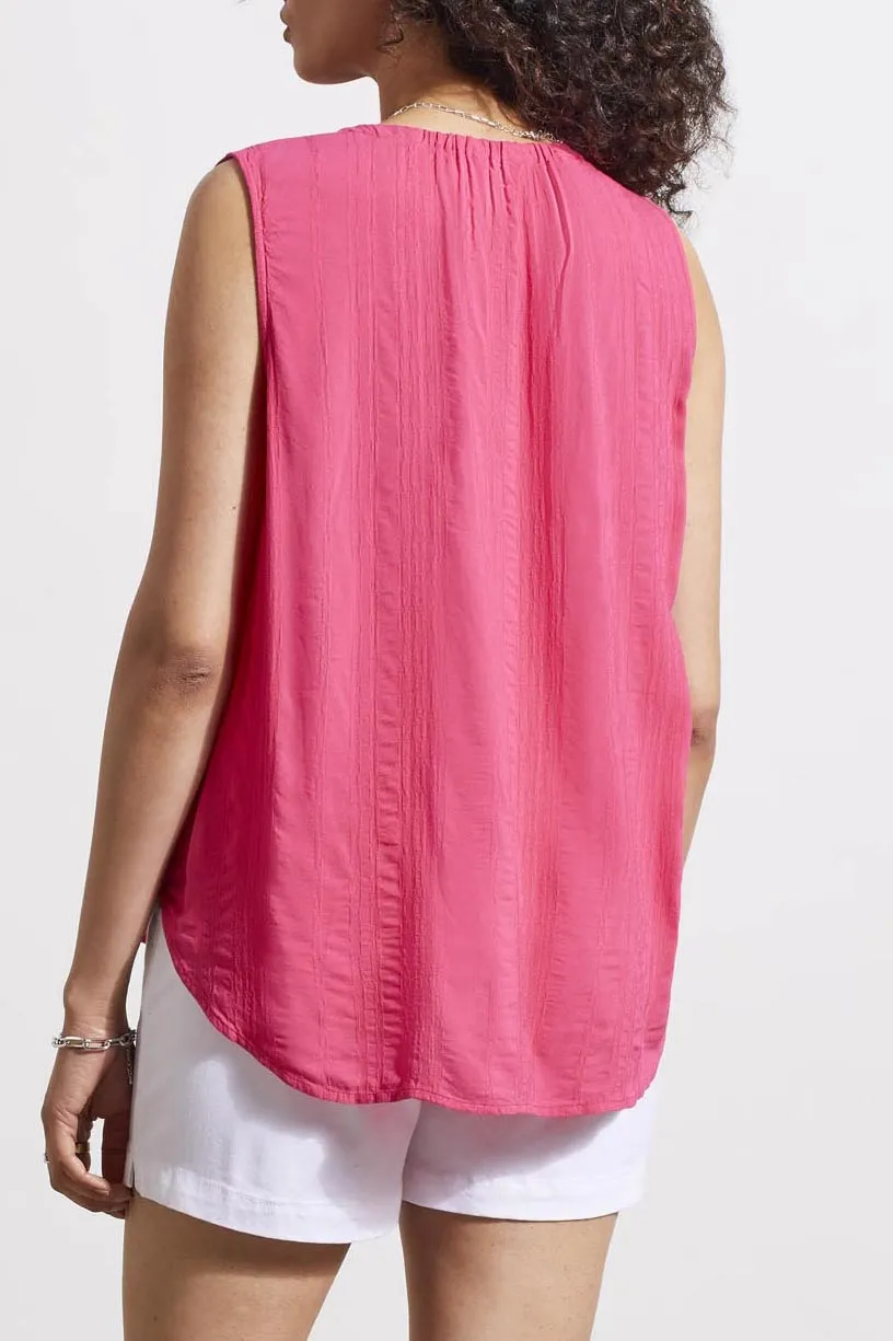 Tribal Sleeveless Blouse with Tie - Raspberry sold by Boutique with Grace product image thumbnail 4