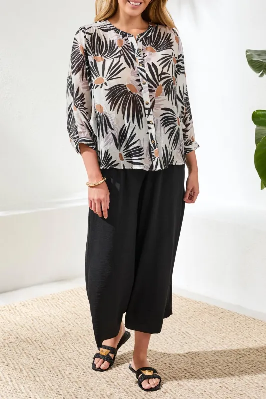 Tribal Mary Blouse - White/Black made by Tribal