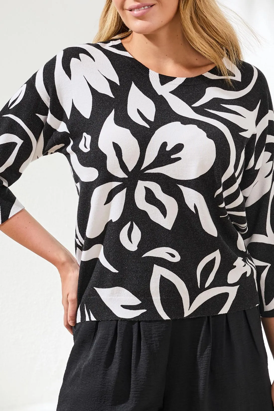 Tribal Everleigh Printed Sweater - Black sold by Boutique with Grace product image thumbnail 3