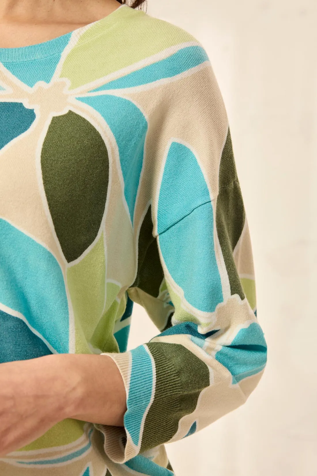 Tribal Everleigh Printed Sweater - Aqua Sky sold by Boutique with Grace product image thumbnail 2