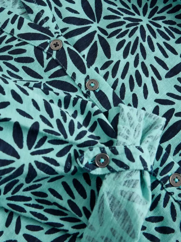 White Stuff Annie Jersey Shirt - Teal Print 26 made by Boutique with Grace