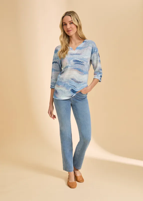 FDJ Pull On Straight - Blue made by Boutique with Grace