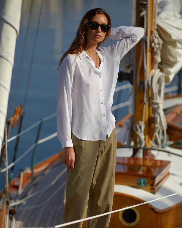 Bella Dahl Classic Buttondown - White sold by Boutique with Grace