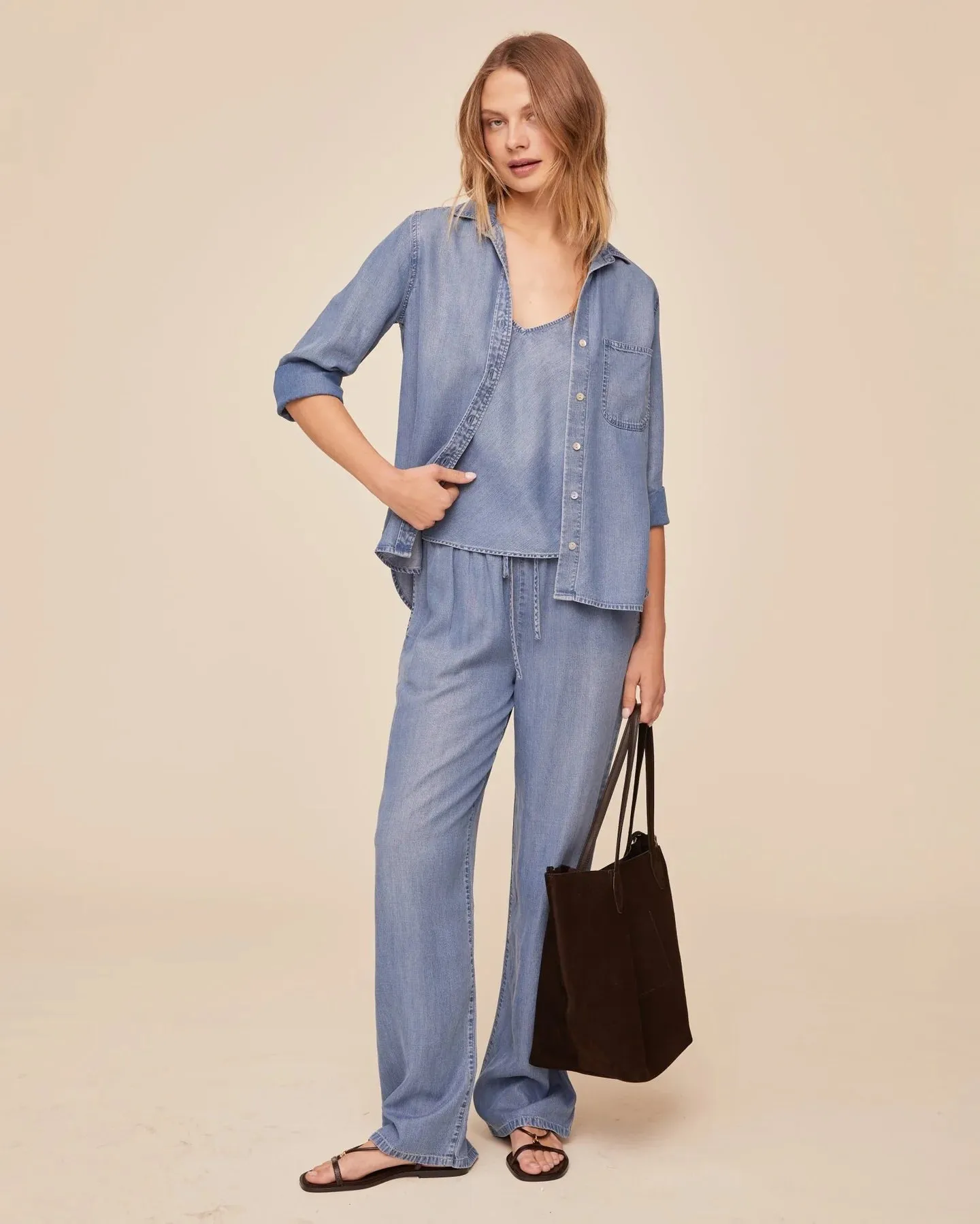 Bella Dahl Shirt Tail Buttondown - Indigo Harbour sold by Boutique with Grace product image thumbnail 3