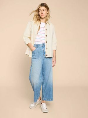 White Stuff Eden Denim Jacket - Light Natural sold by Boutique with Grace