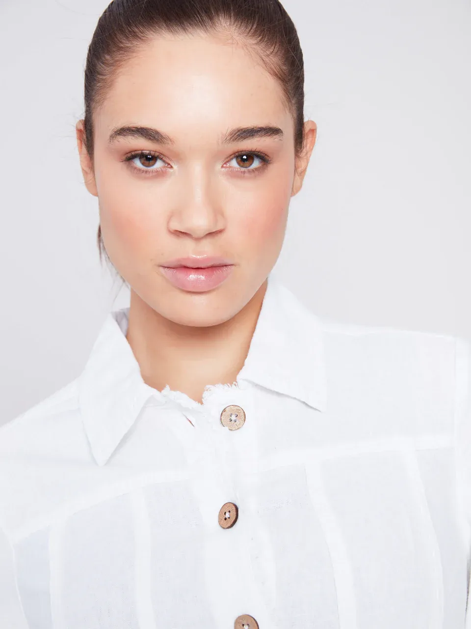 Charlie B Linen Jacket - White sold by Boutique with Grace product image thumbnail 4