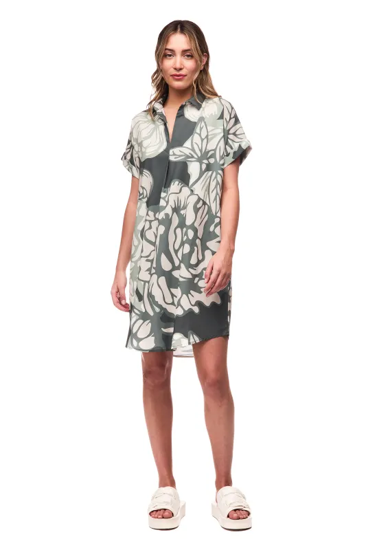 Indyeva Frivol Dress - Nephrite Piwonia Print sold by Boutique with Grace