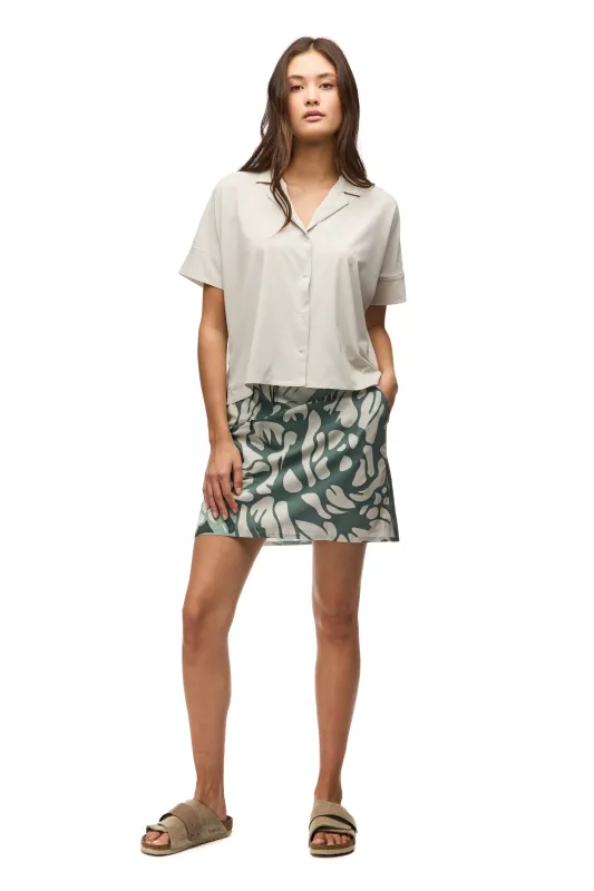 Indyeva Alokaya Skort - Nephrite Piwonia Print sold by Boutique with Grace