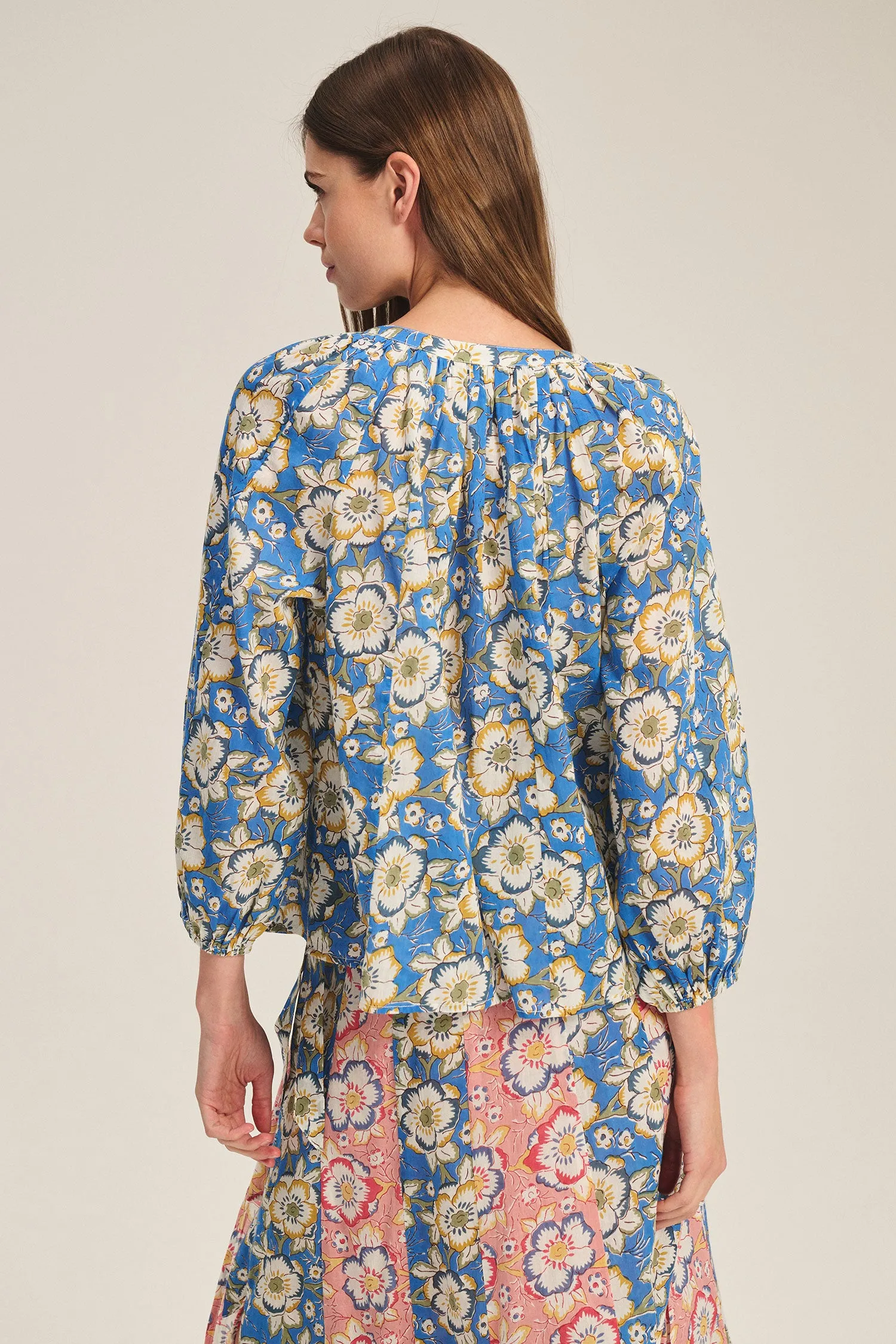 Velvet Reese Begonia Cotton Print Top - Asul sold by Boutique with Grace product image thumbnail 2