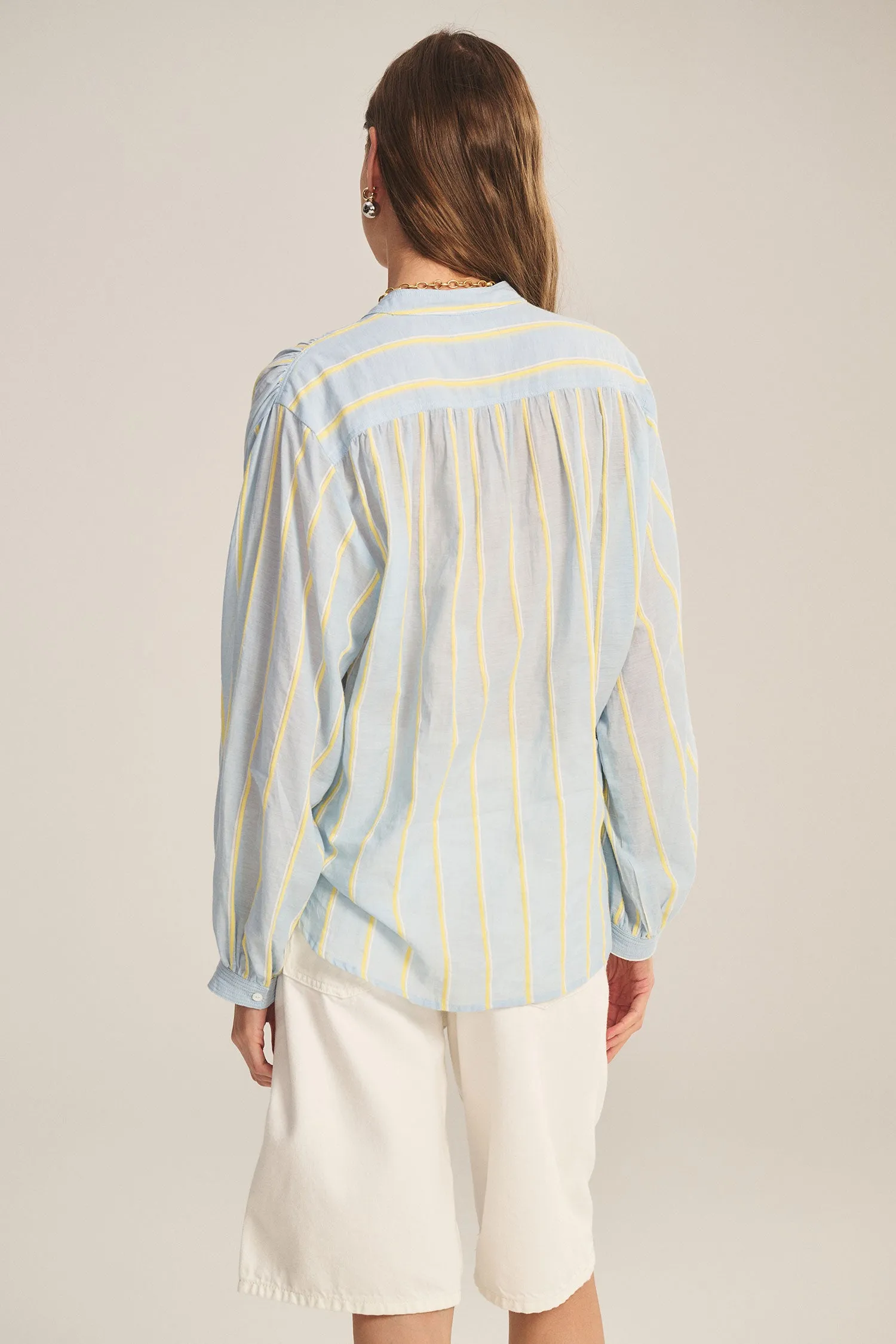 Velvet Analyn Striped Blouse - Blue sold by Boutique with Grace product image thumbnail 4