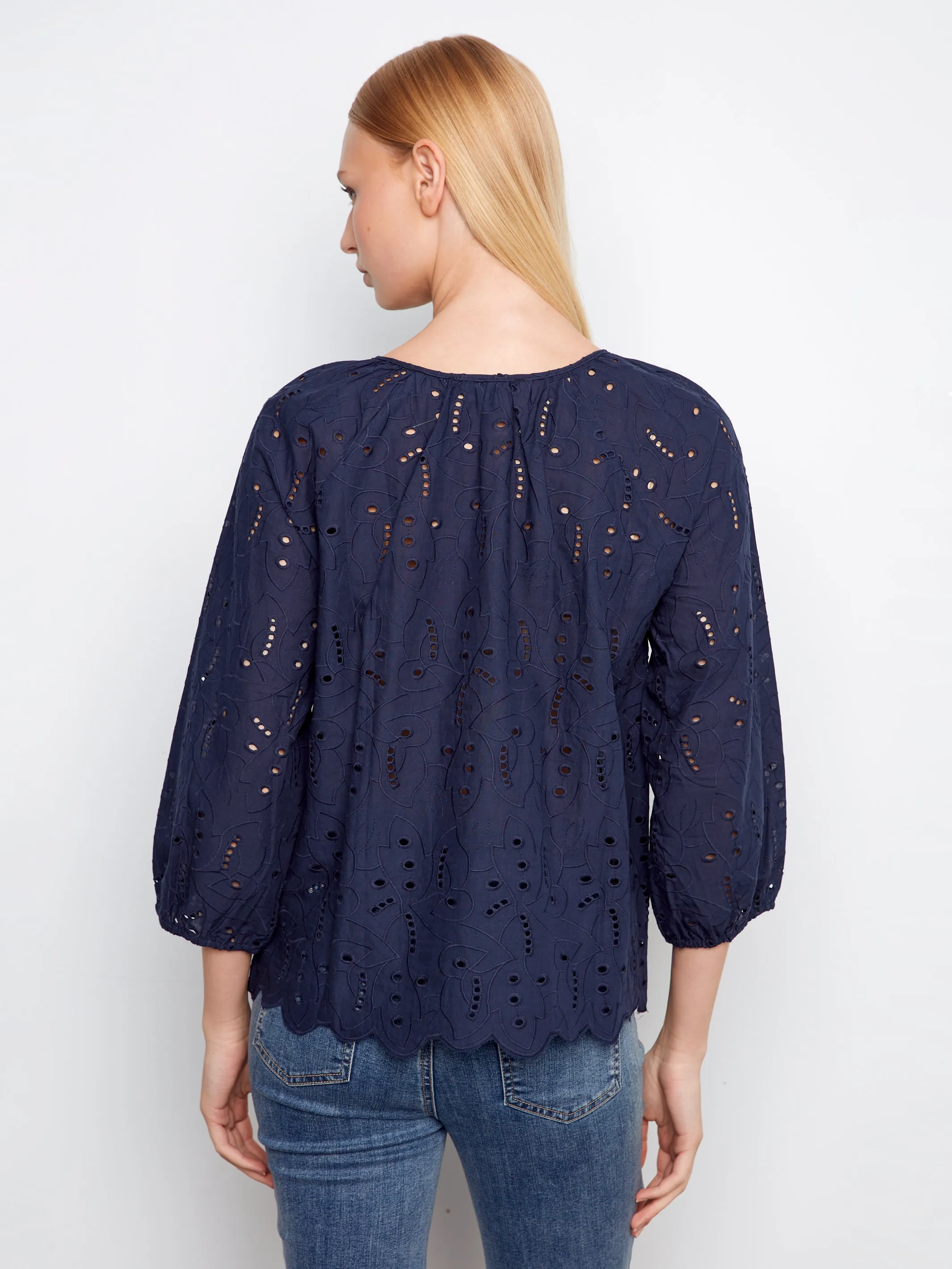 Charlie B Cora Blouse - Navy sold by Boutique with Grace product image thumbnail 4