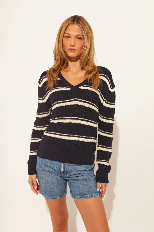 John & Jenn Kieran Sweater - Monaco Stripe sold by Boutique with Grace