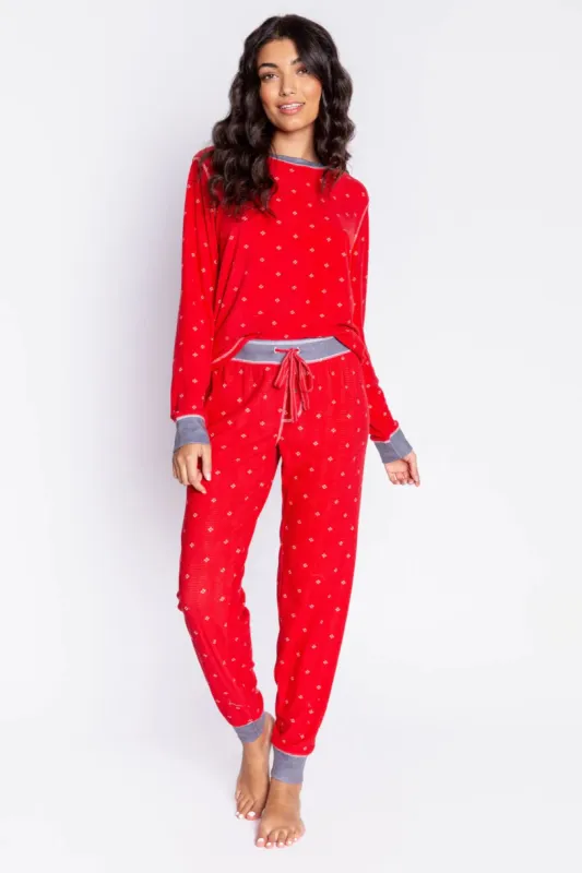 PJ Salvage Happy Happy Joy Joy Dots Set - Red sold by Boutique with Grace