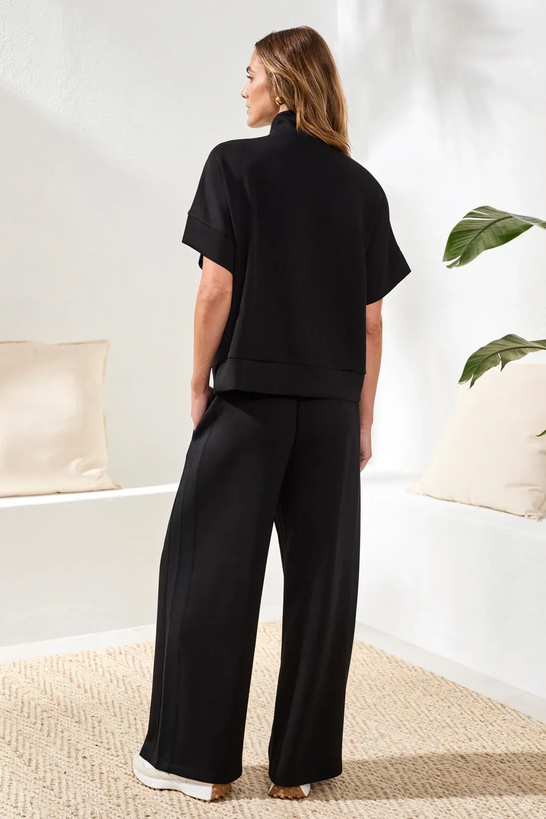 Tribal Technolux Short Sleeve 1/2 Zip - Black sold by Boutique with Grace product image thumbnail 4