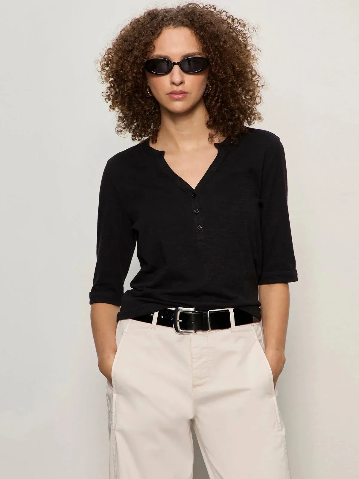 Sanctuary Rolled Sleeve Tee - Black sold by Boutique with Grace product image thumbnail 2