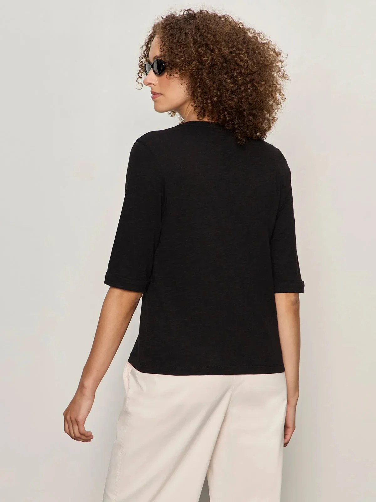 Sanctuary Rolled Sleeve Tee - Black sold by Boutique with Grace product image thumbnail 3