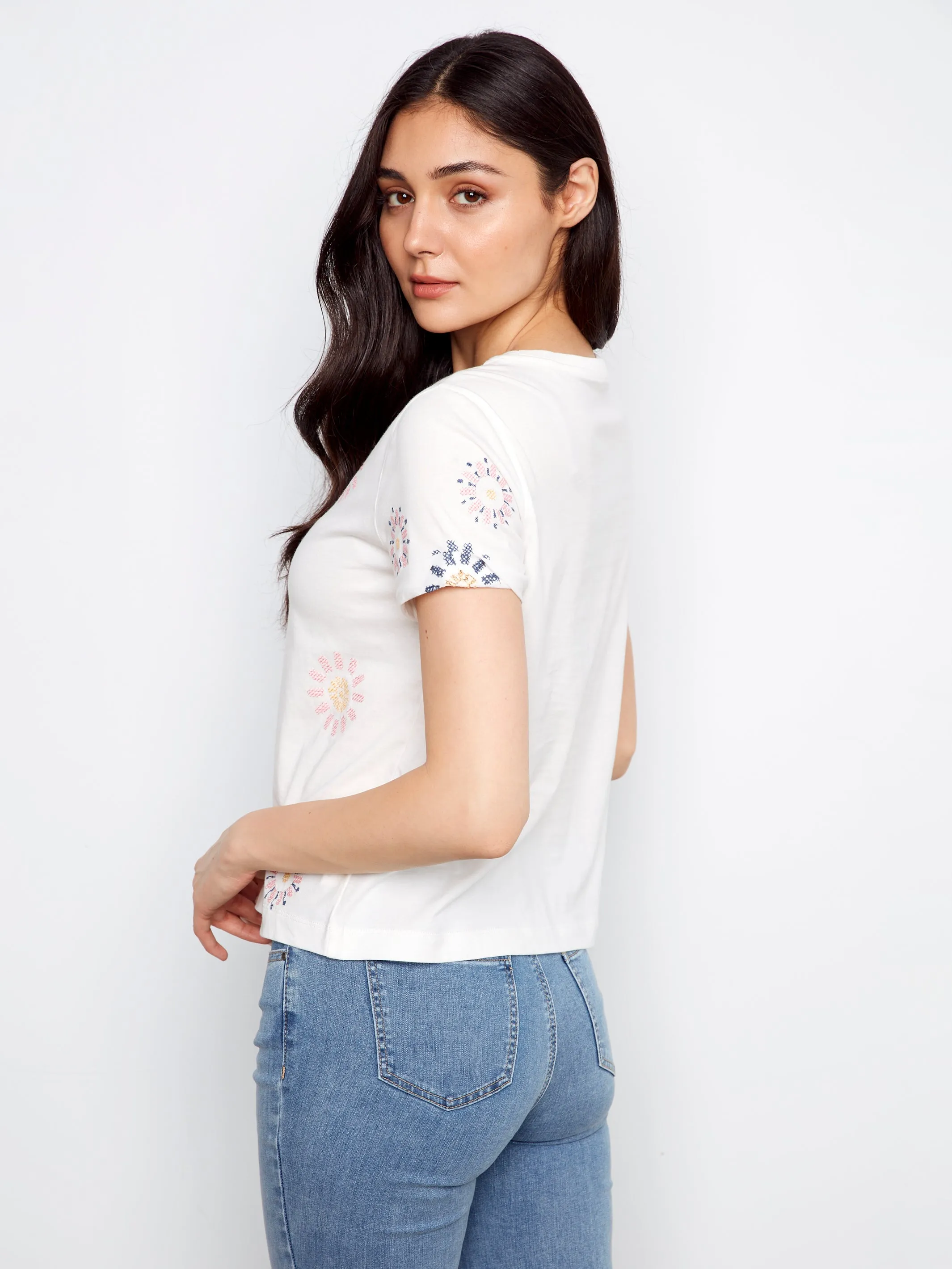 Charlie B Daisy Tee - Daisies sold by Boutique with Grace product image thumbnail 3