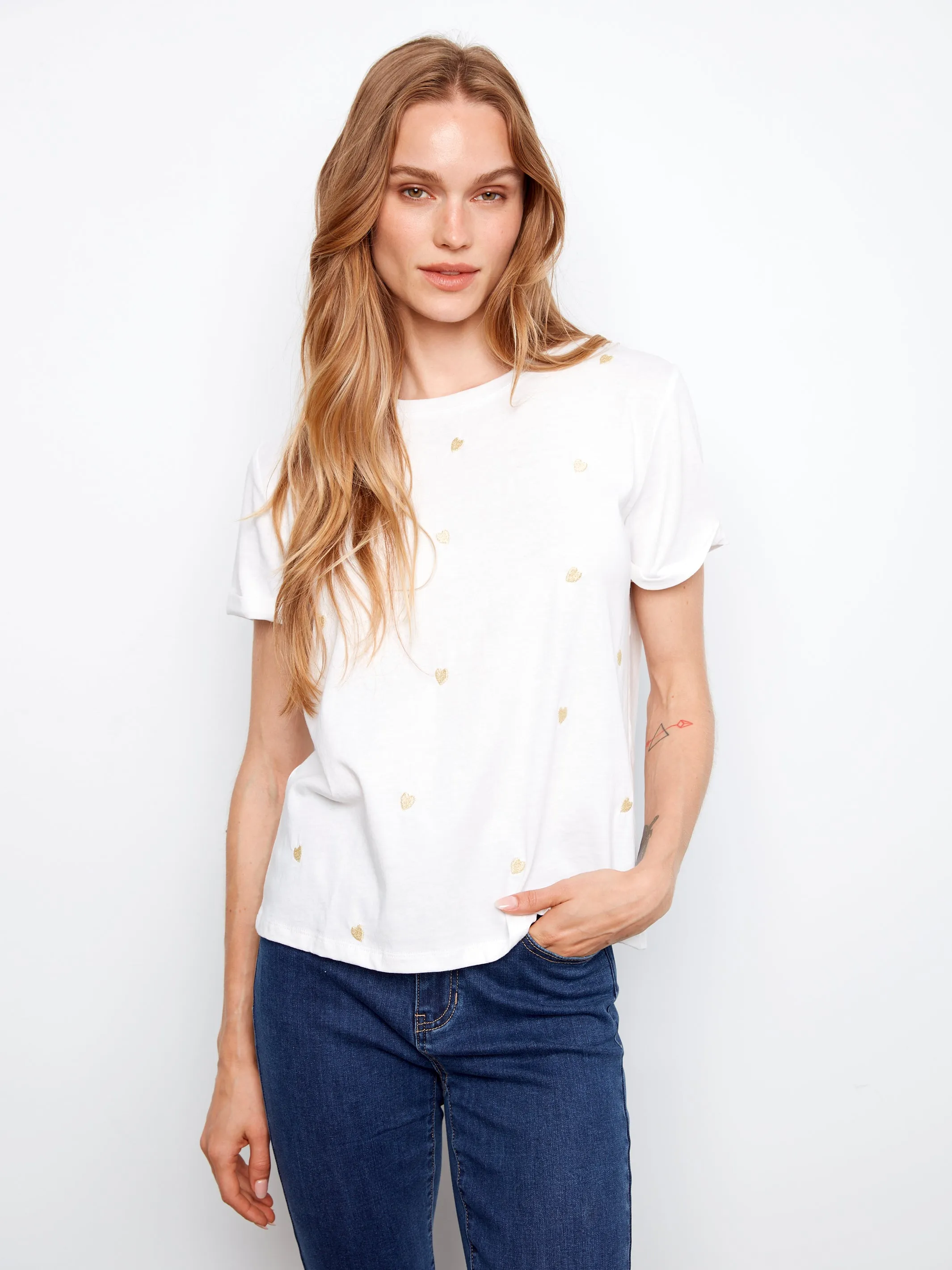 Charlie B Hannah Tee - White sold by Boutique with Grace