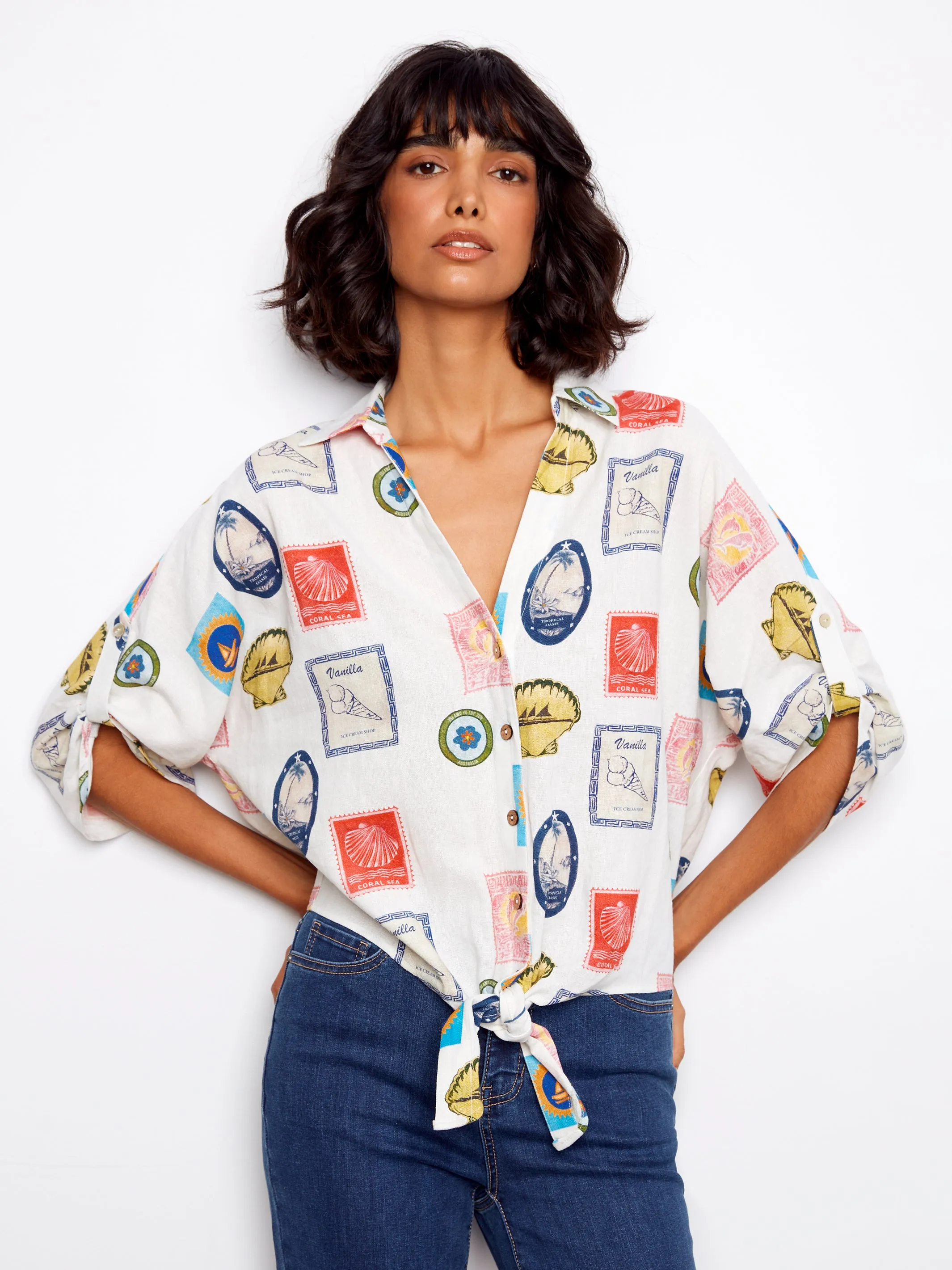 Charlie B Voyage Blouse - Postcard sold by Boutique with Grace