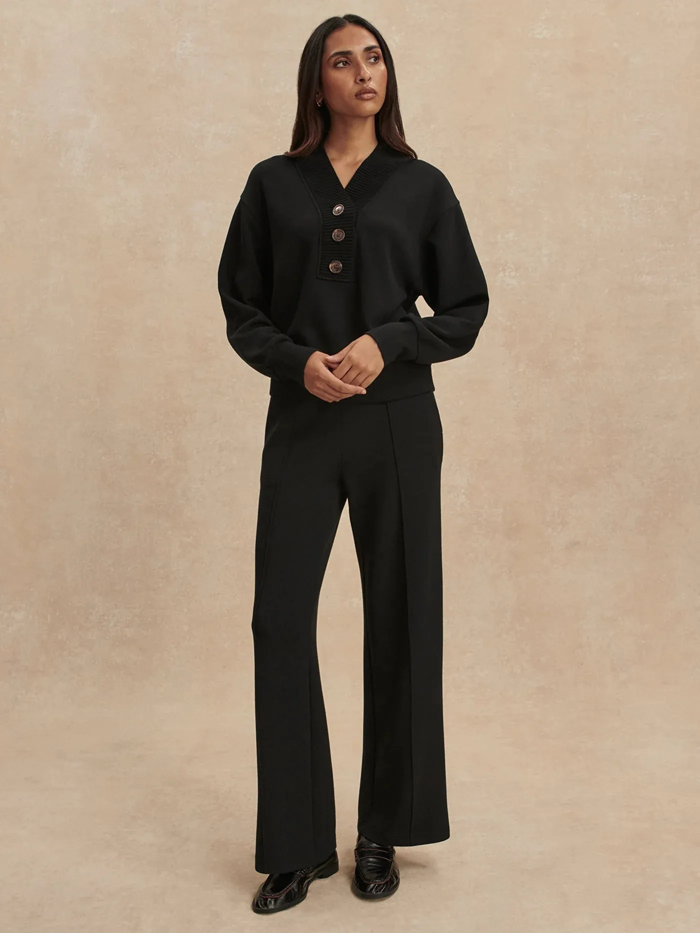 Varley Lucine Button Front Sweater - Black sold by Boutique with Grace product image thumbnail 4