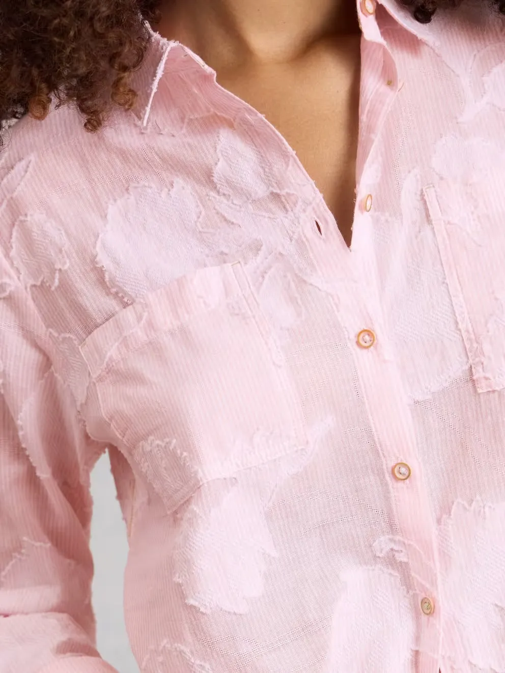 White Stuff Sophie Jacquard Shirt - Pink Multi sold by Boutique with Grace product image thumbnail 4