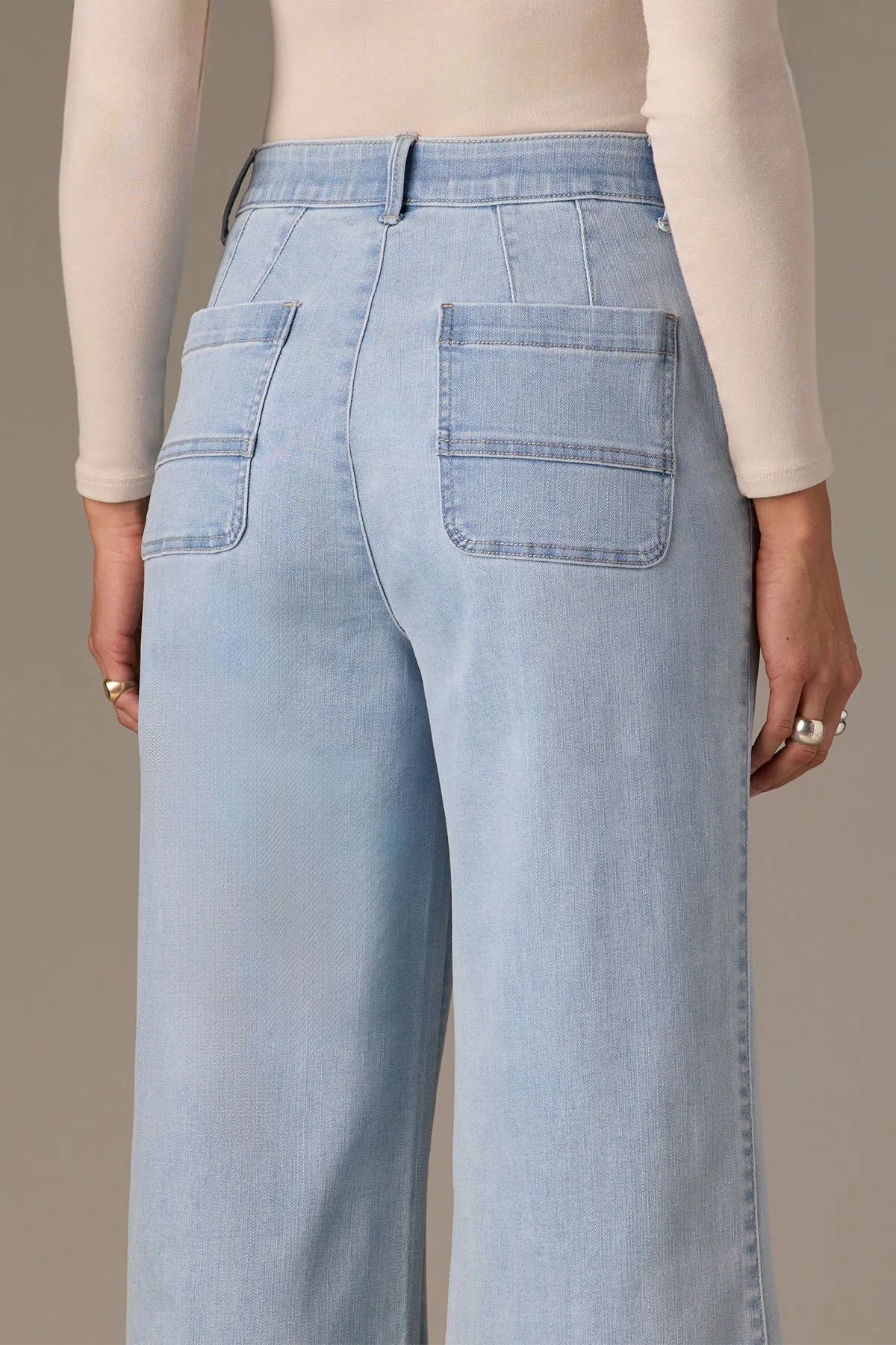 Wit & Wisdom Whitney Crop Wide Leg - Light Blue sold by Boutique with Grace product image thumbnail 3