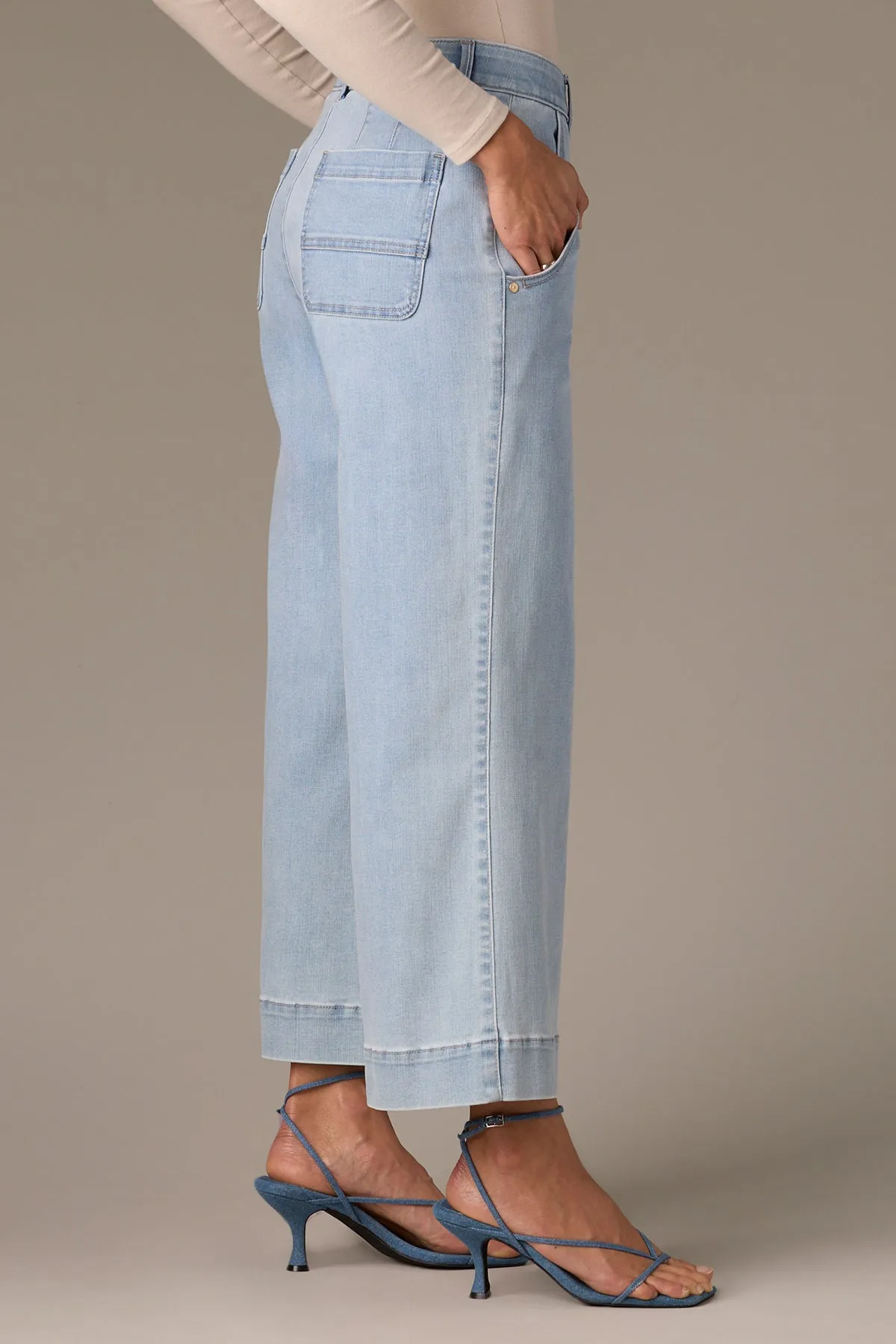 Wit & Wisdom Whitney Crop Wide Leg - Light Blue sold by Boutique with Grace product image thumbnail 4