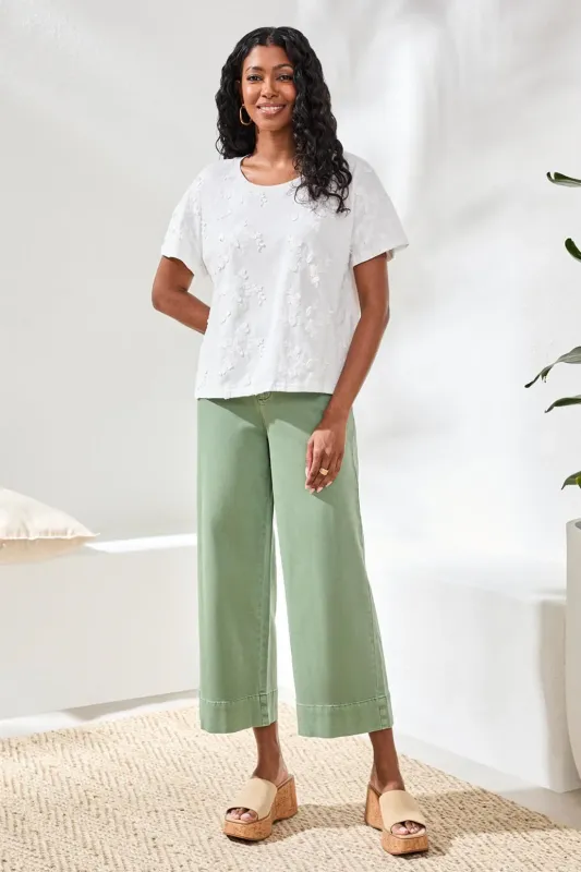 Tribal Embroidered Tee - White made by Tribal