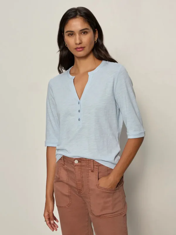 Sanctuary Rolled Sleeve Tee - Blue Aura made by Sanctuary