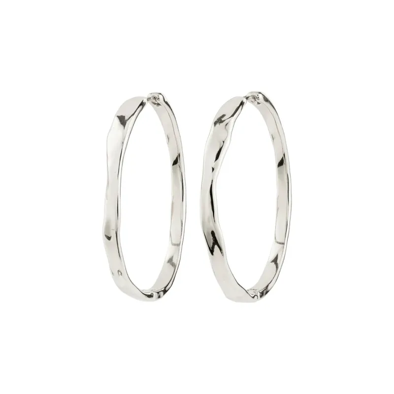 Pilgrim Ember Large Hoops - Silver made by Pilgrim