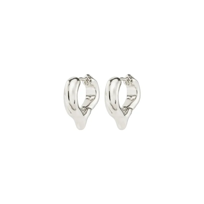 Pilgrim Iris Huggie Earrings - Silver made by Pilgrim