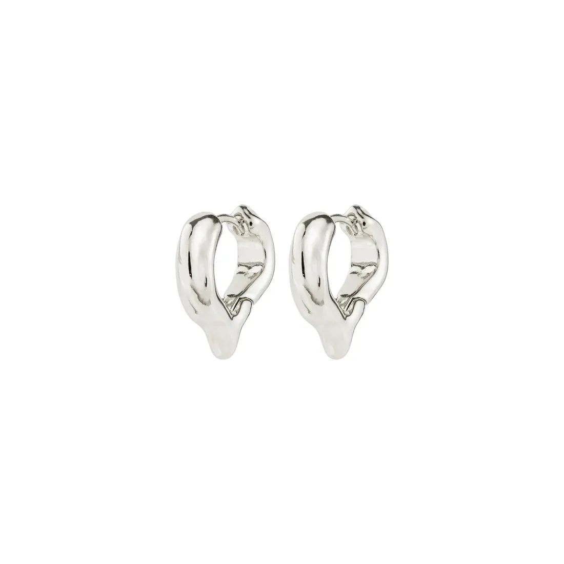 Pilgrim Iris Huggie Earrings - Silver sold by Boutique with Grace