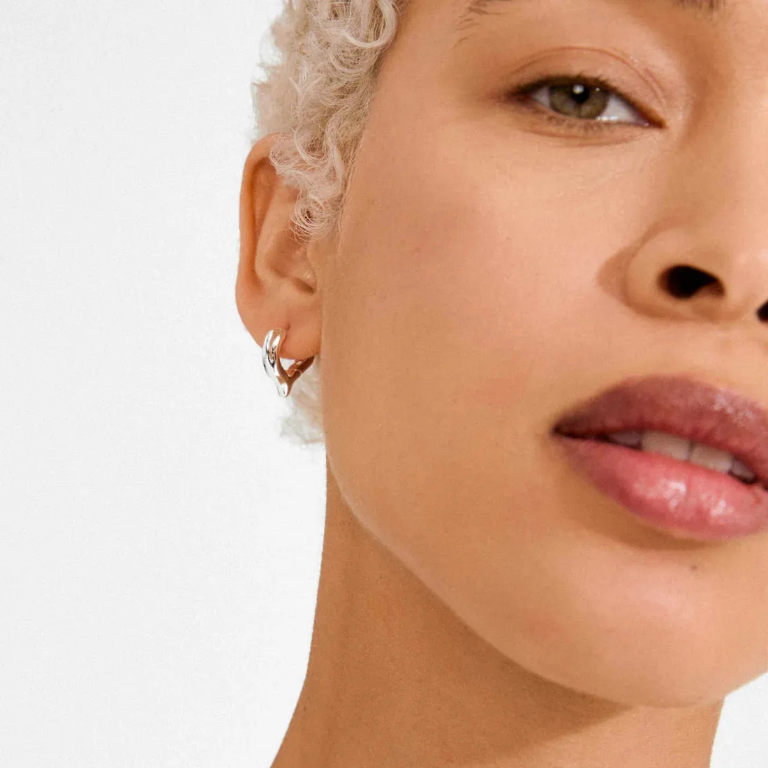 Pilgrim Iris Huggie Earrings - Silver sold by Boutique with Grace product image thumbnail 2