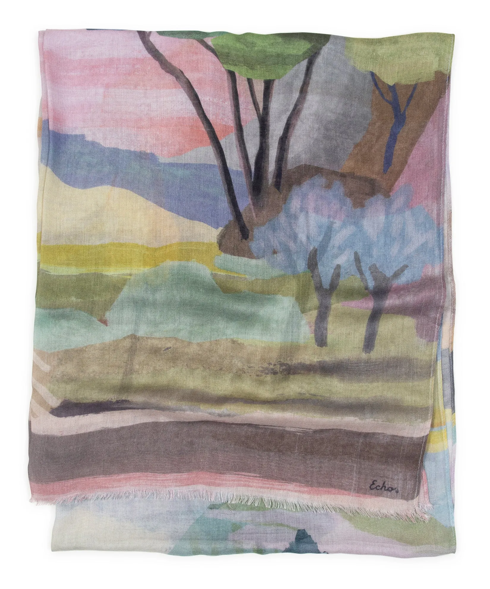 Echo Painterly Landscape Wrap - Pebble sold by Boutique with Grace product image thumbnail 2