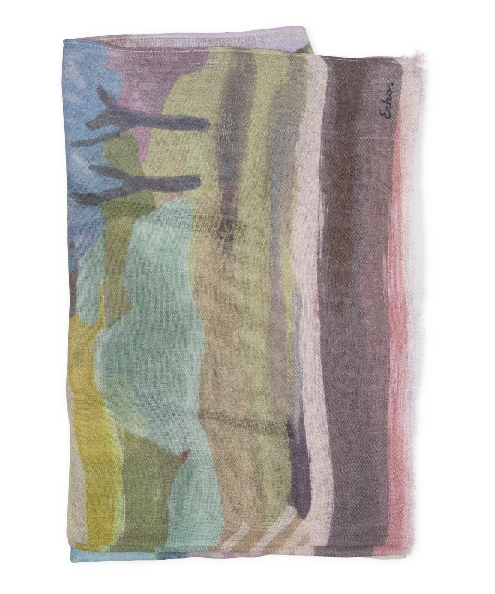 Echo Painterly Landscape Wrap - Pebble sold by Boutique with Grace product image thumbnail 3