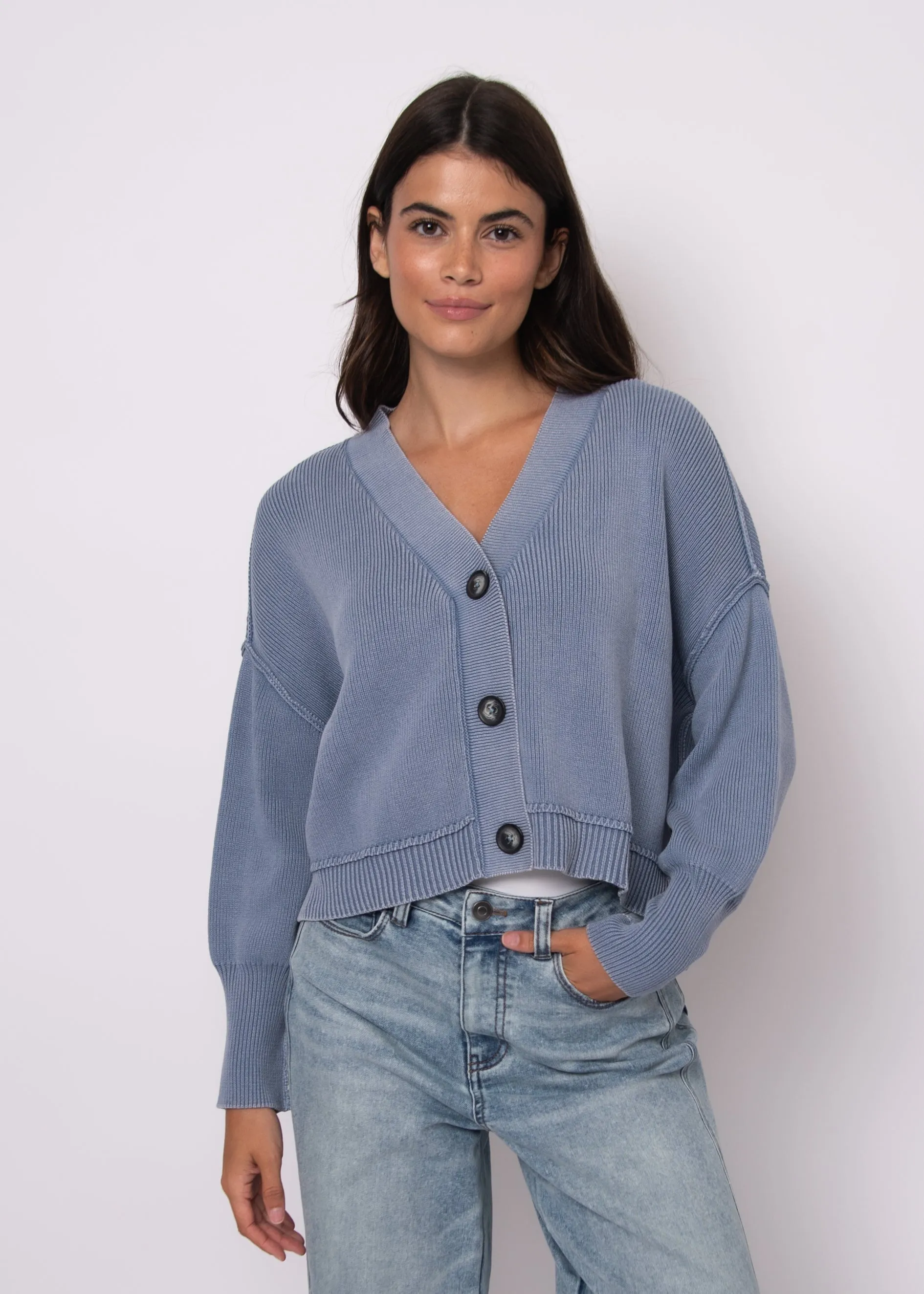 RD Sumire V Neck Cardi - Acid Blue sold by Boutique with Grace
