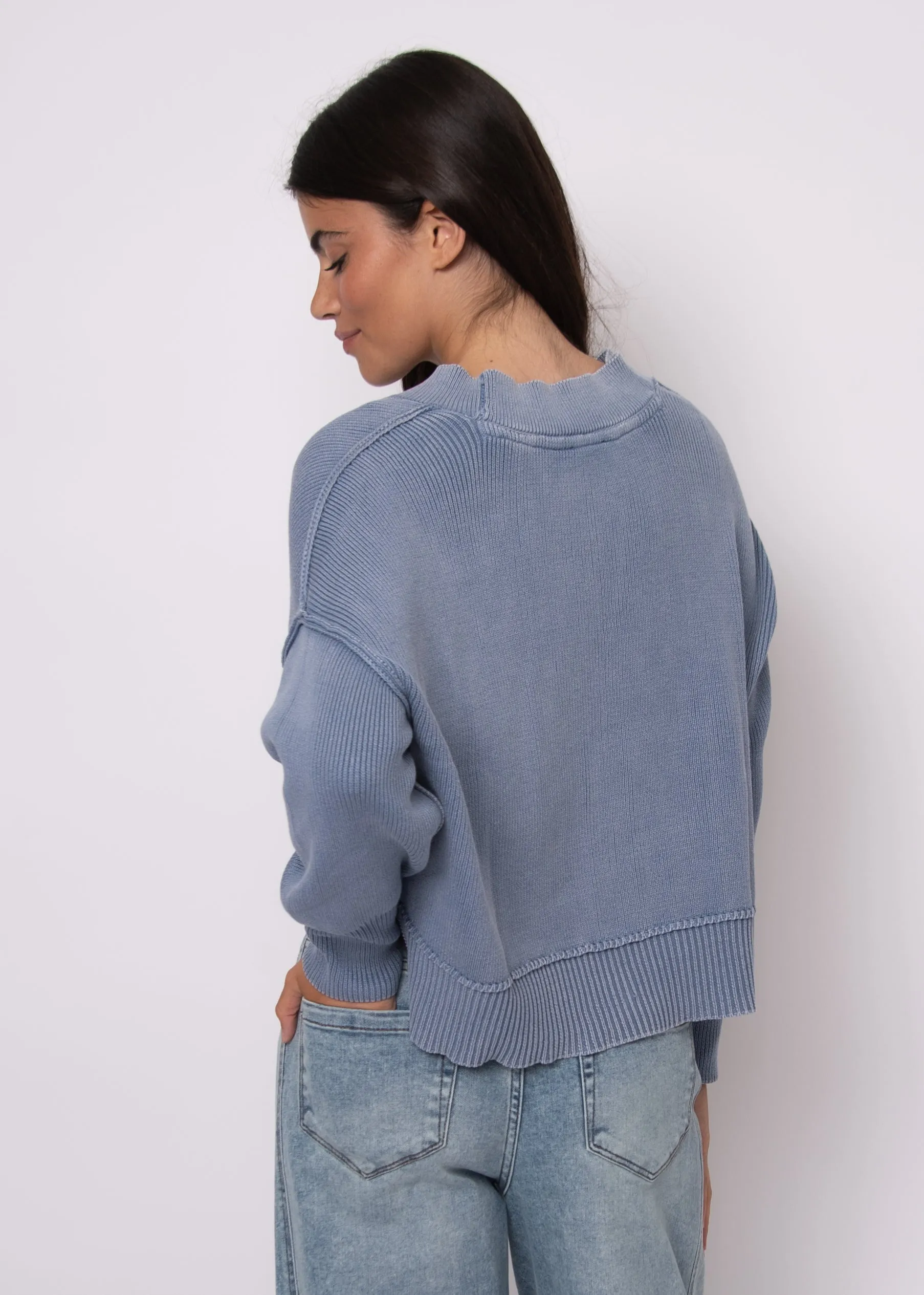 RD Sumire V Neck Cardi - Acid Blue sold by Boutique with Grace product image thumbnail 5