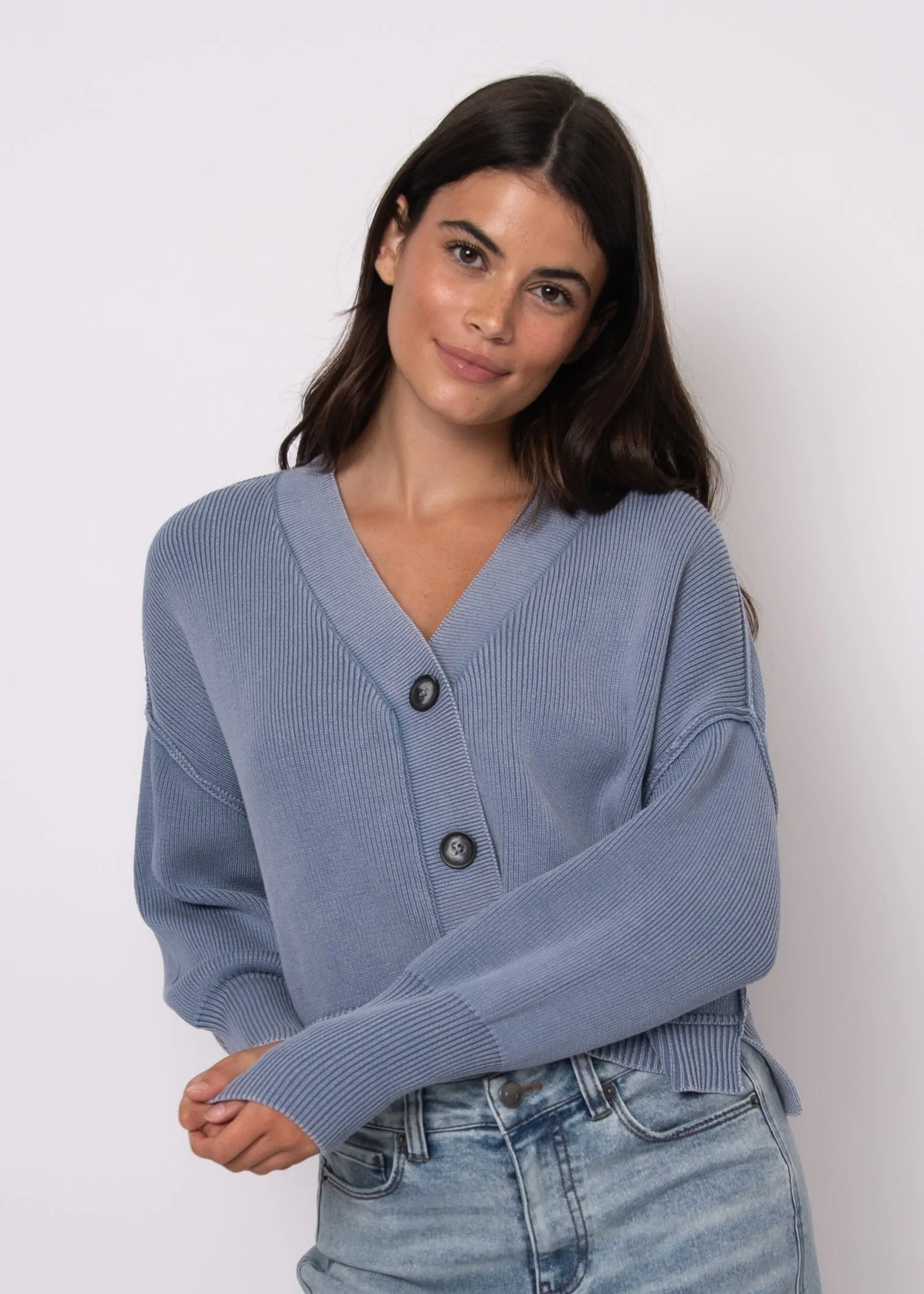 RD Sumire V Neck Cardi - Acid Blue sold by Boutique with Grace product image thumbnail 3