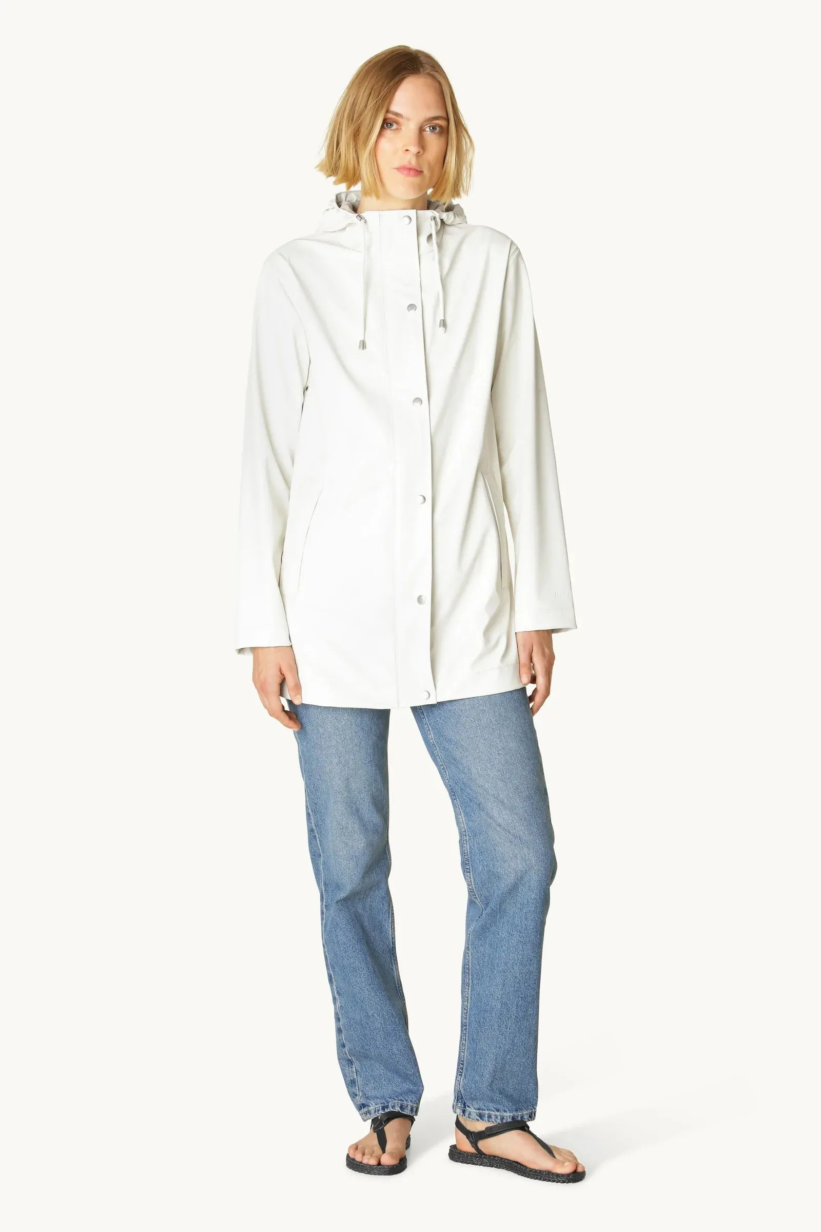 Ilse Jacobsen Rain Jacket - Milk Creme sold by Boutique with Grace