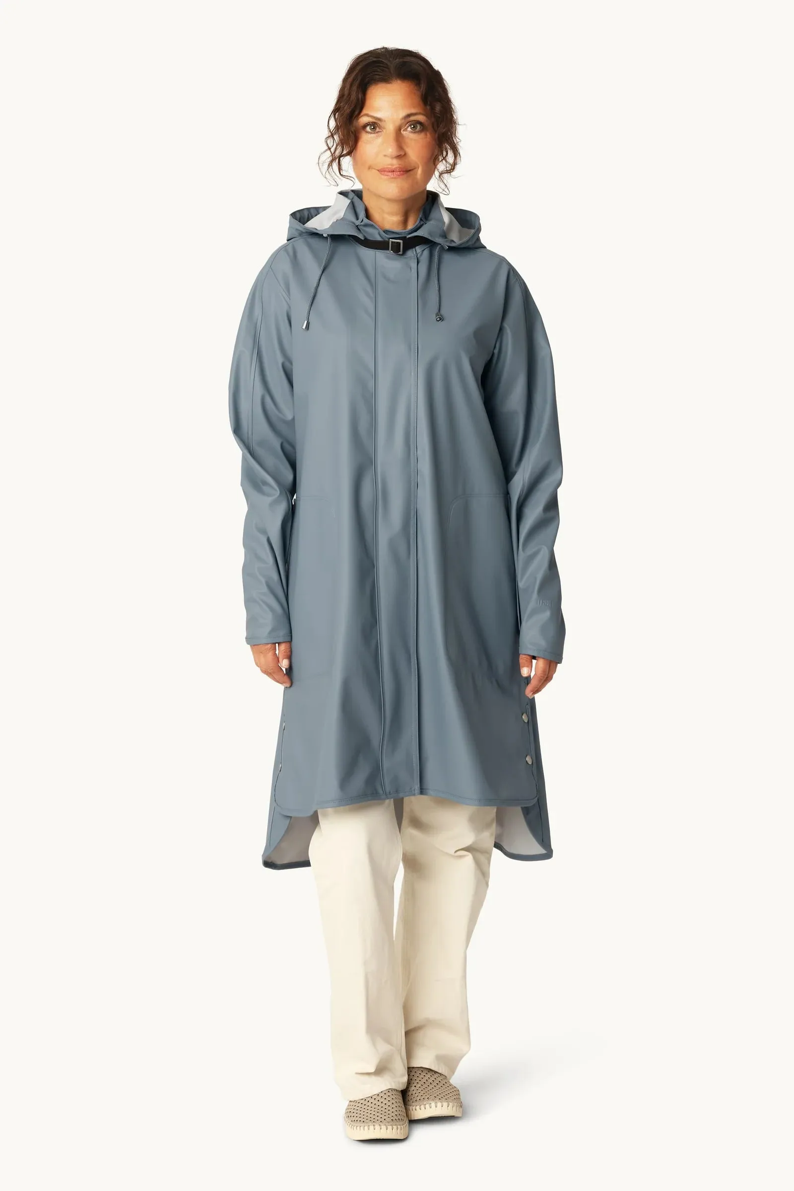 Ilse Jacobsen Rain Jacket - Blue Grey sold by Boutique with Grace