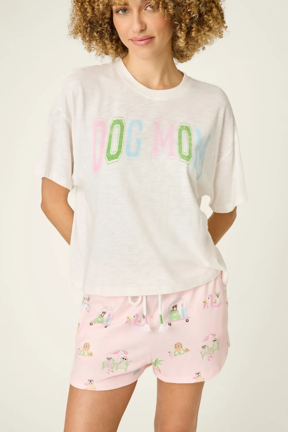 PJ Salvage Dog Mom Tee - Ivory sold by Boutique with Grace