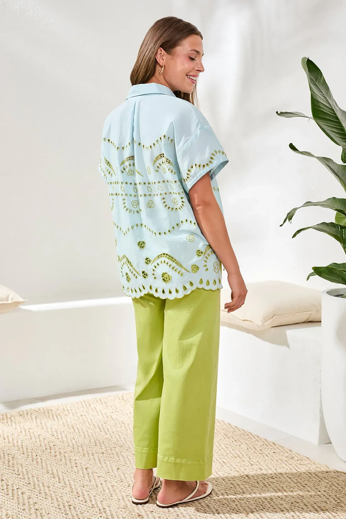 Tribal Ciel Blouse - Light Aqua Sky sold by Boutique with Grace product image thumbnail 4