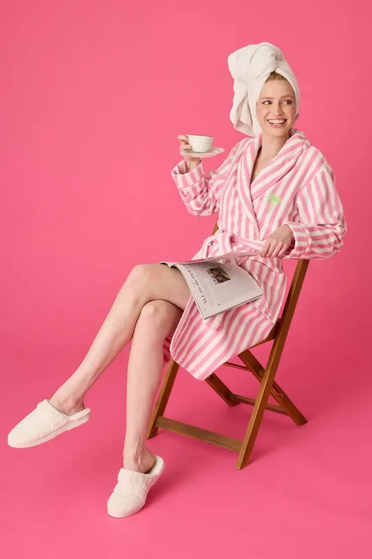 PJ Salvage Playful Terry Robes - Bright Pink made by P.J. Salvage