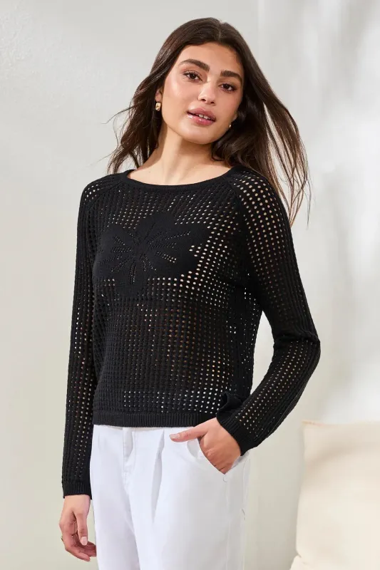 Tribal Kelly Sweater - Black made by Tribal