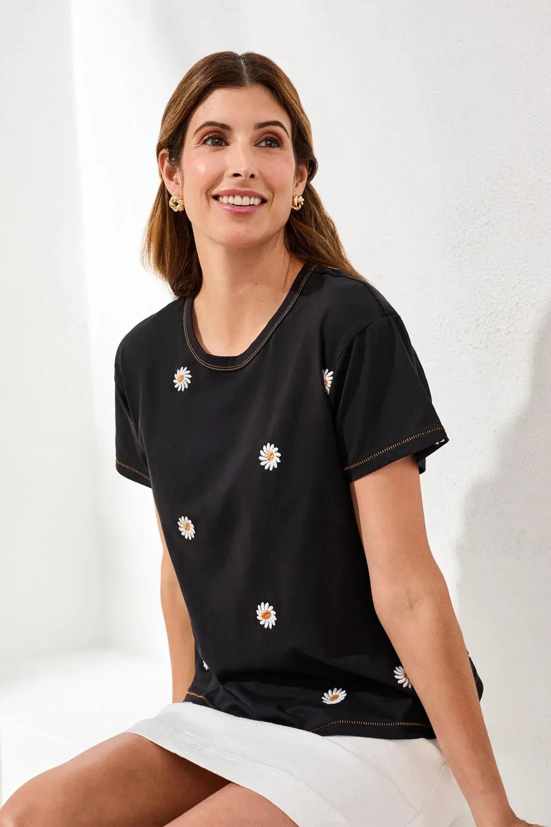 Tribal Daisy Tee - Black sold by Boutique with Grace product image thumbnail 4