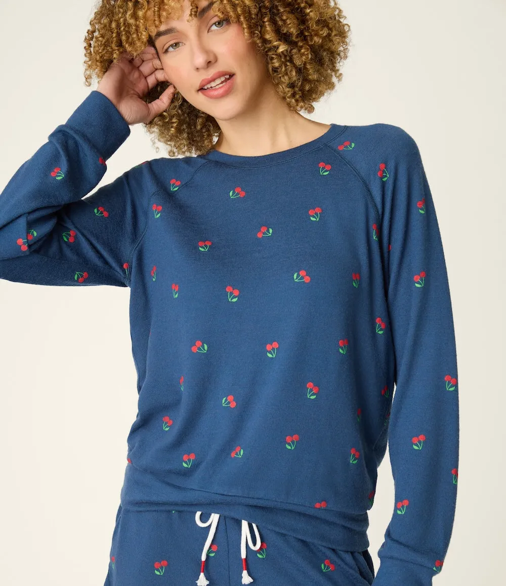 PJ Salvage Cherry Lounge Set - True Navy sold by Boutique with Grace