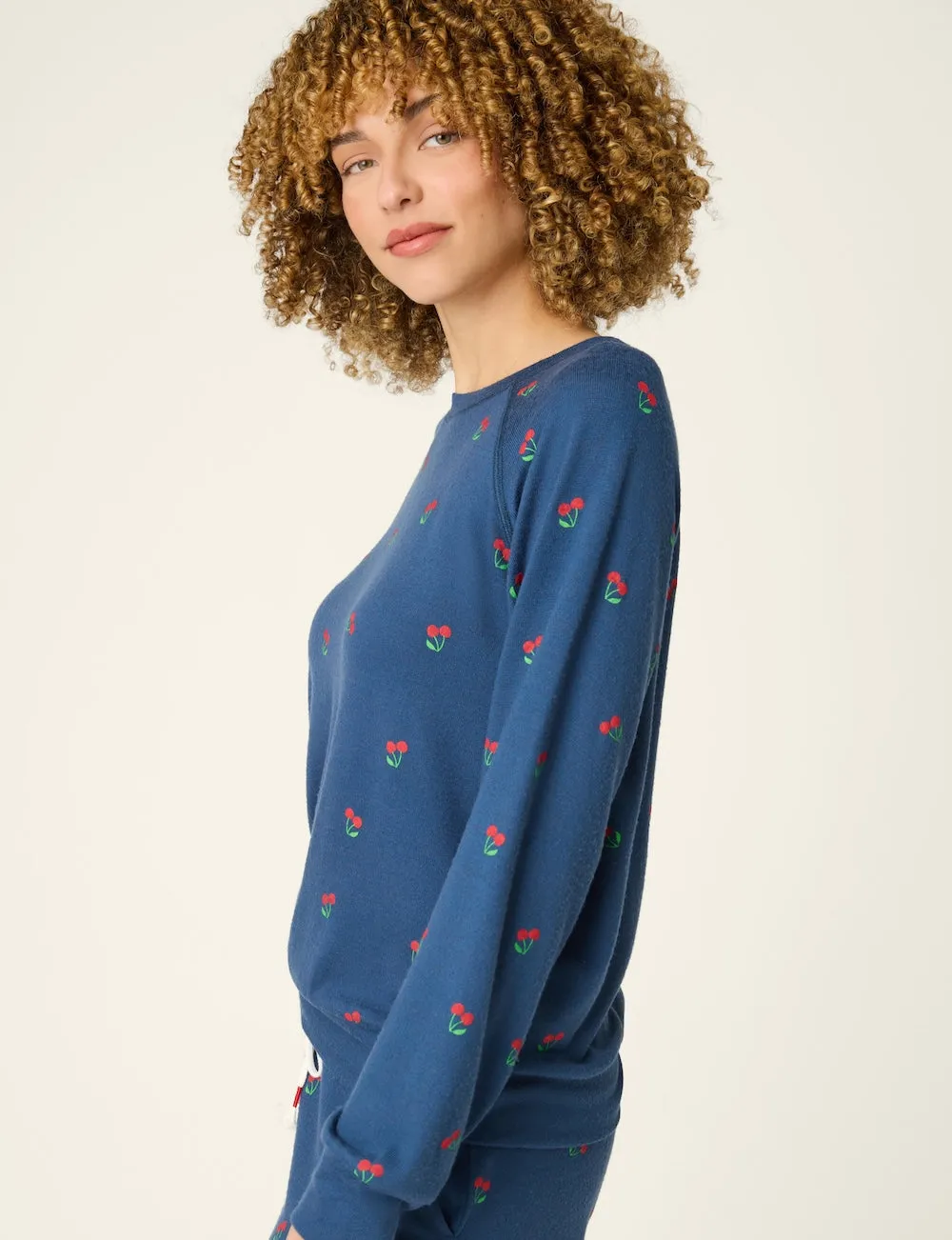 PJ Salvage Cherry Lounge Set - True Navy sold by Boutique with Grace product image thumbnail 2
