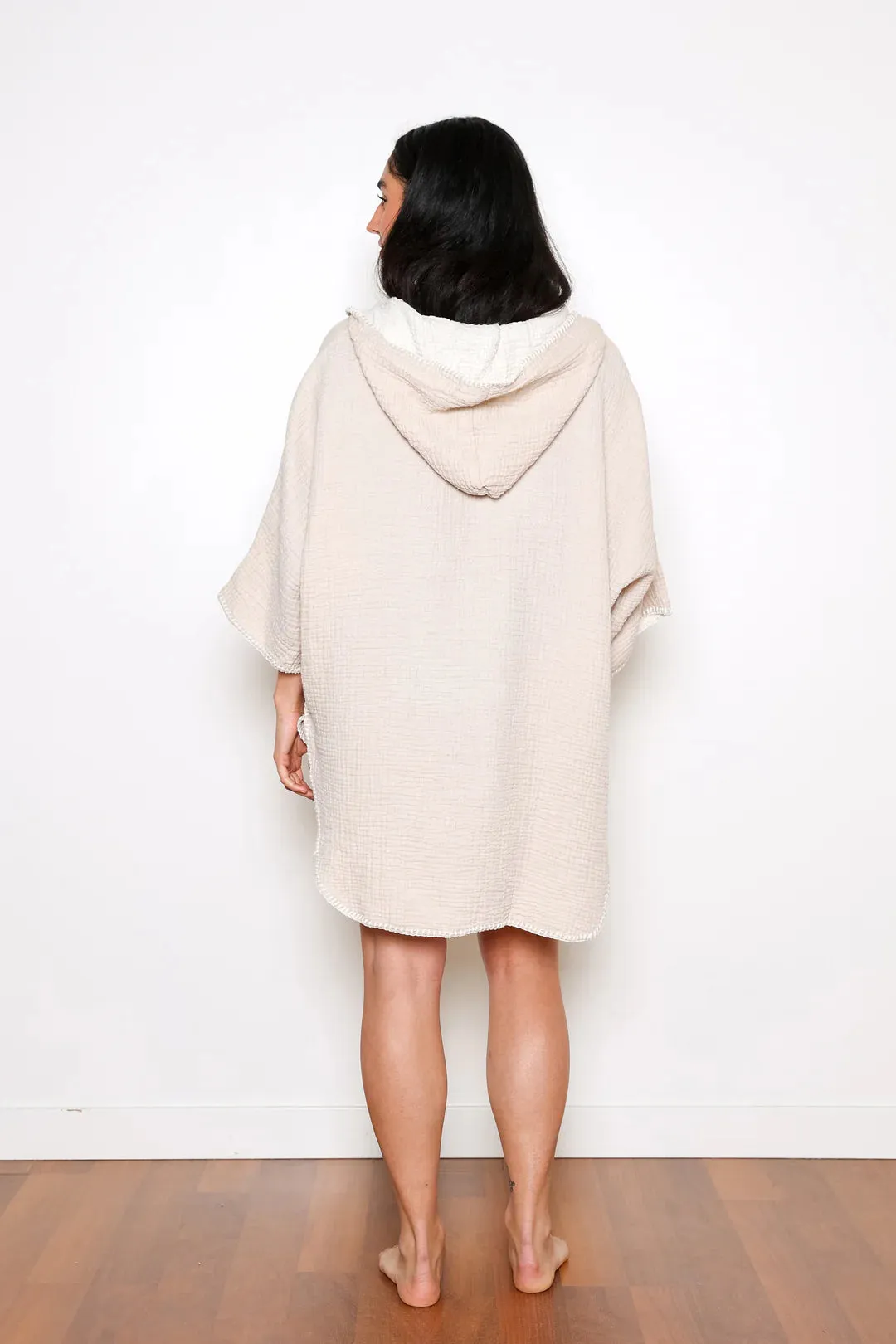 Tofino Towel Co. The Cocoon Poncho - Tan sold by Boutique with Grace product image thumbnail 3