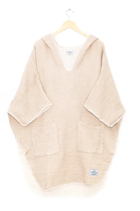 Tofino Towel Co. The Cocoon Poncho - Tan made by Tofino Towel Co